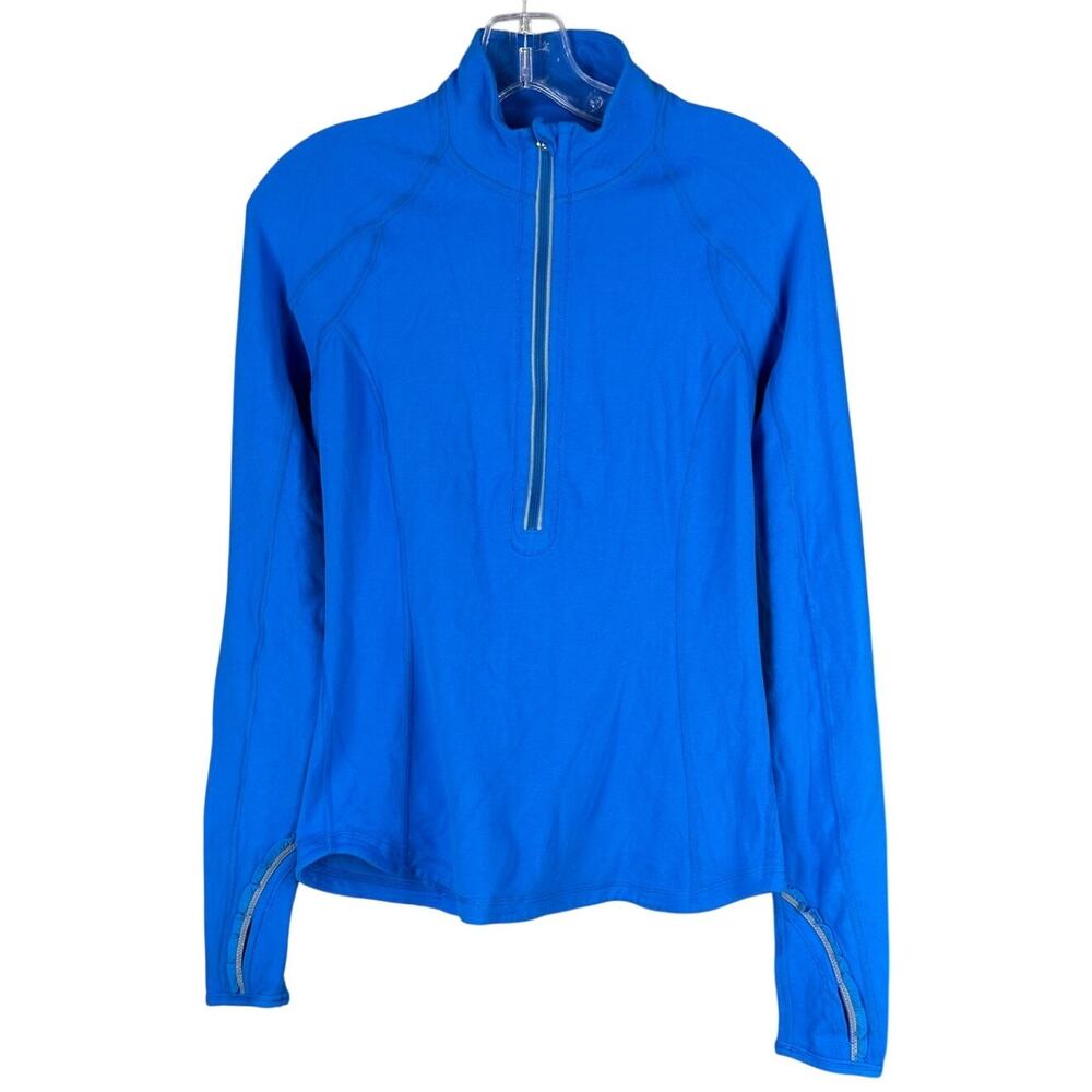 Lululemon Half Zip Mock Neck Pullover Sweater Blue Women's Size 6 EUC